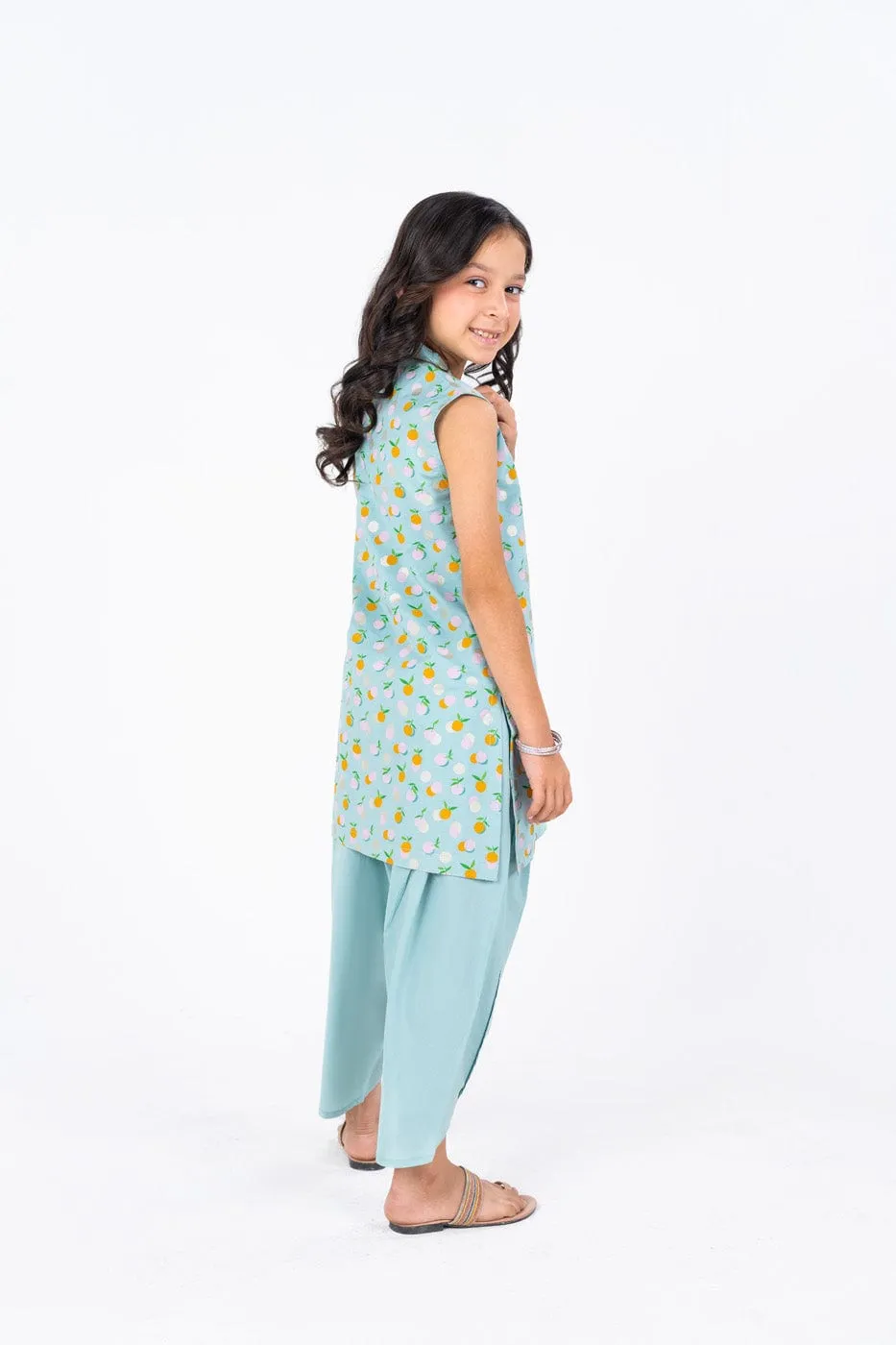 2 PC Printed Dobby Outfit