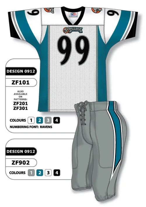Athletic Knit Custom Sublimated Football Uniform Set Design 0912