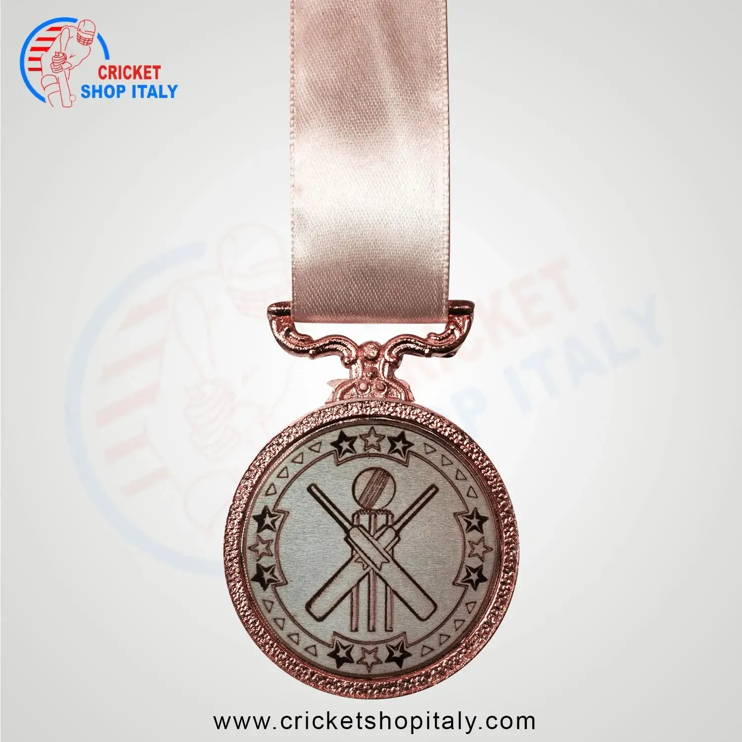 Bronze Tri Star Cricket Medal