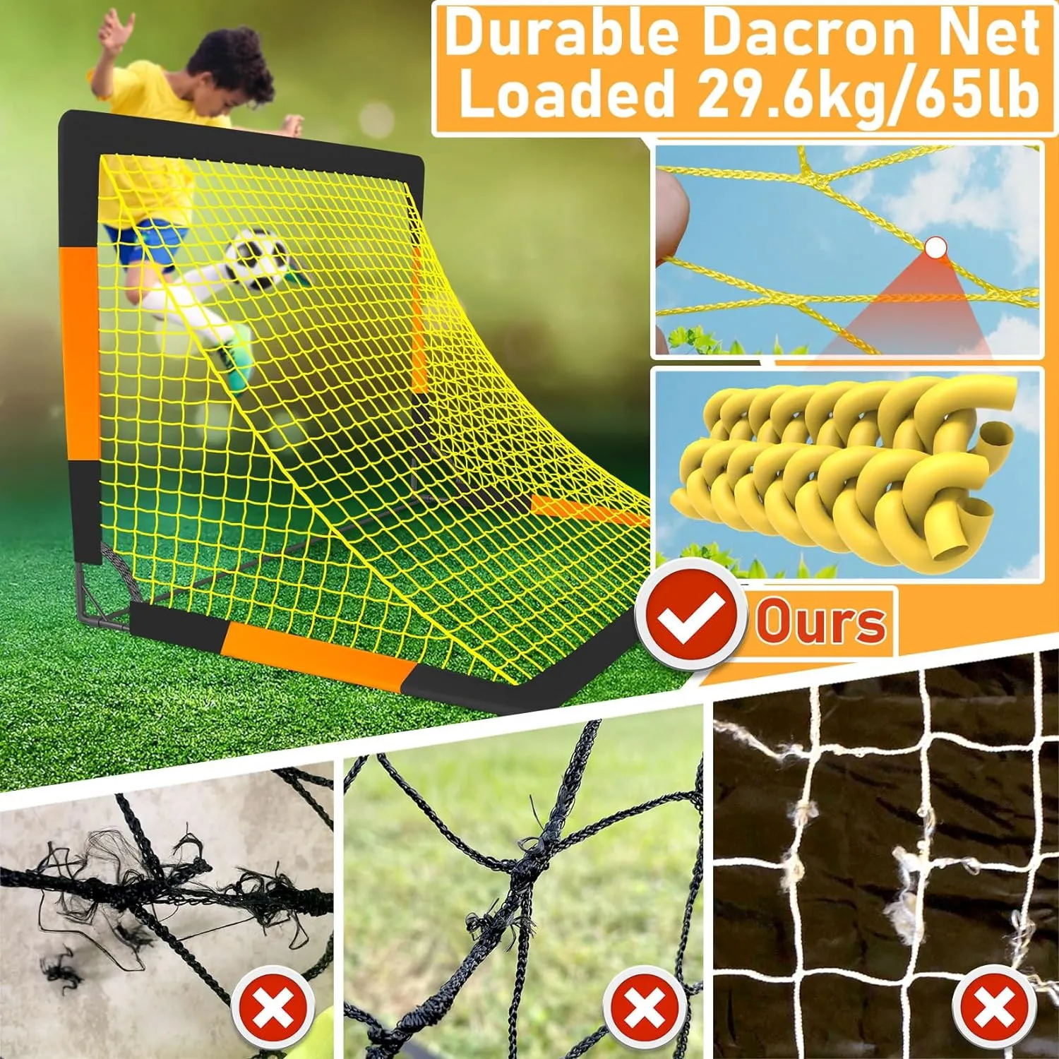 Cage de Foot Pliable Happy Jump - Enfant, Mini Buts | Fitnessterapy