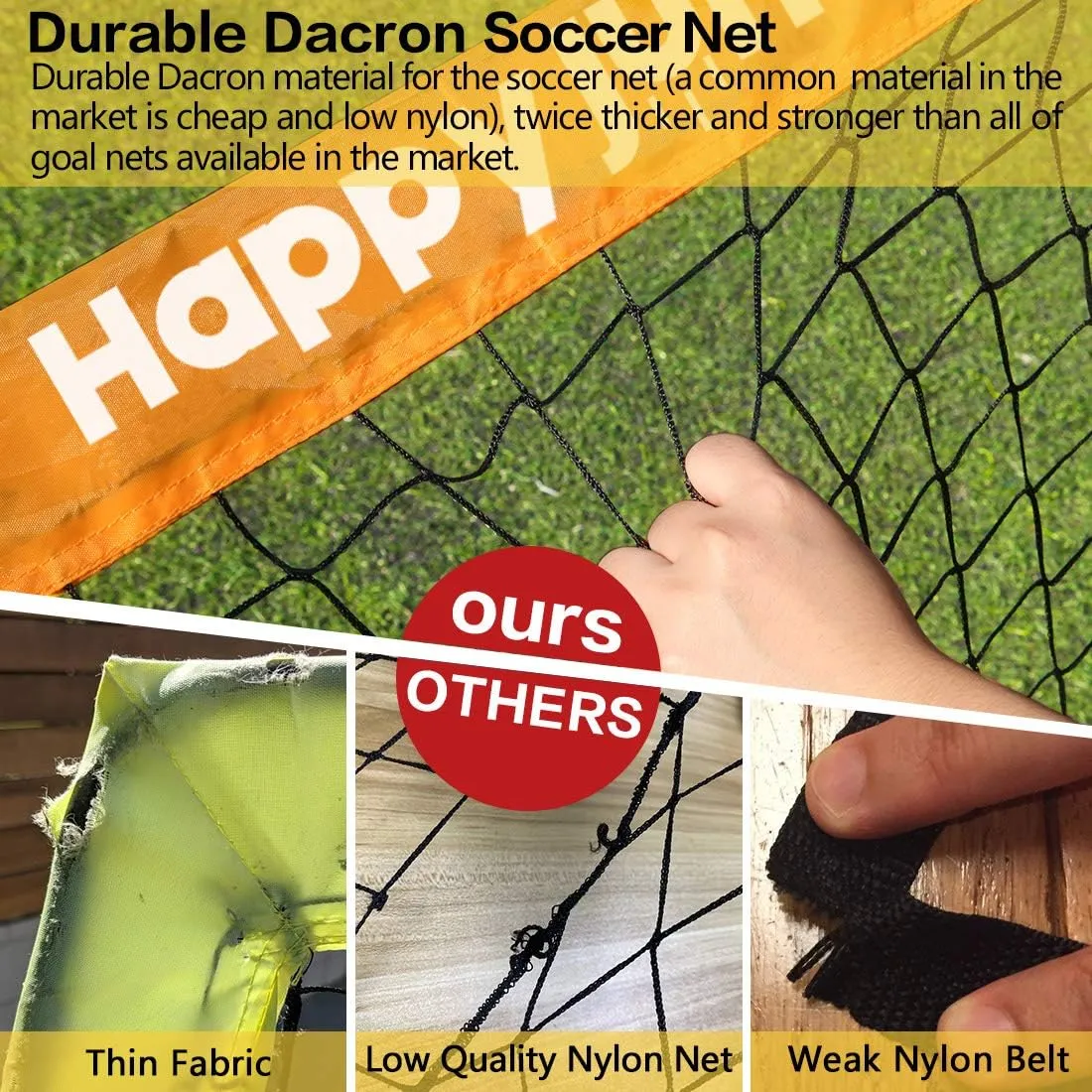 Cage de Foot Pliable Happy Jump - Enfant, Mini Buts | Fitnessterapy