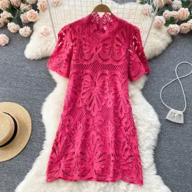 Eloise Hollow Out Lace Dress