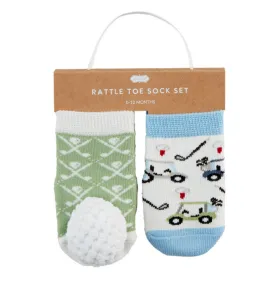 Golf Ball Rattle Toe Sock Set