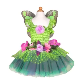 Green Fairy Blooms Deluxe Dress with Wings - Size 3-4