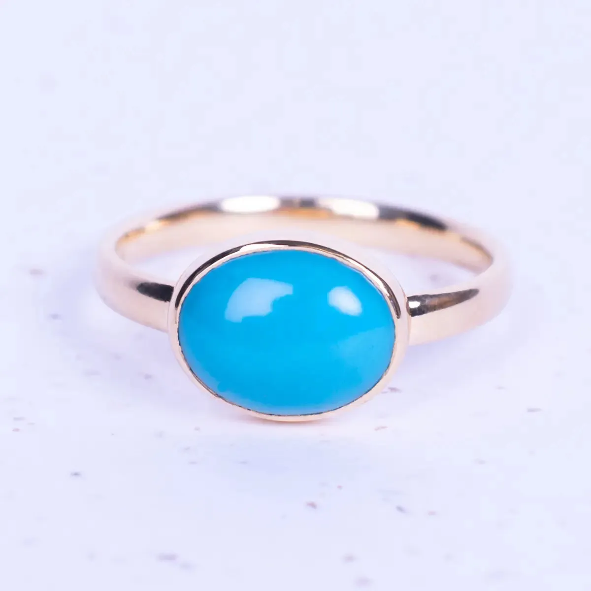 Jane Austen Turquoise Ring - 18ct Gold Replica