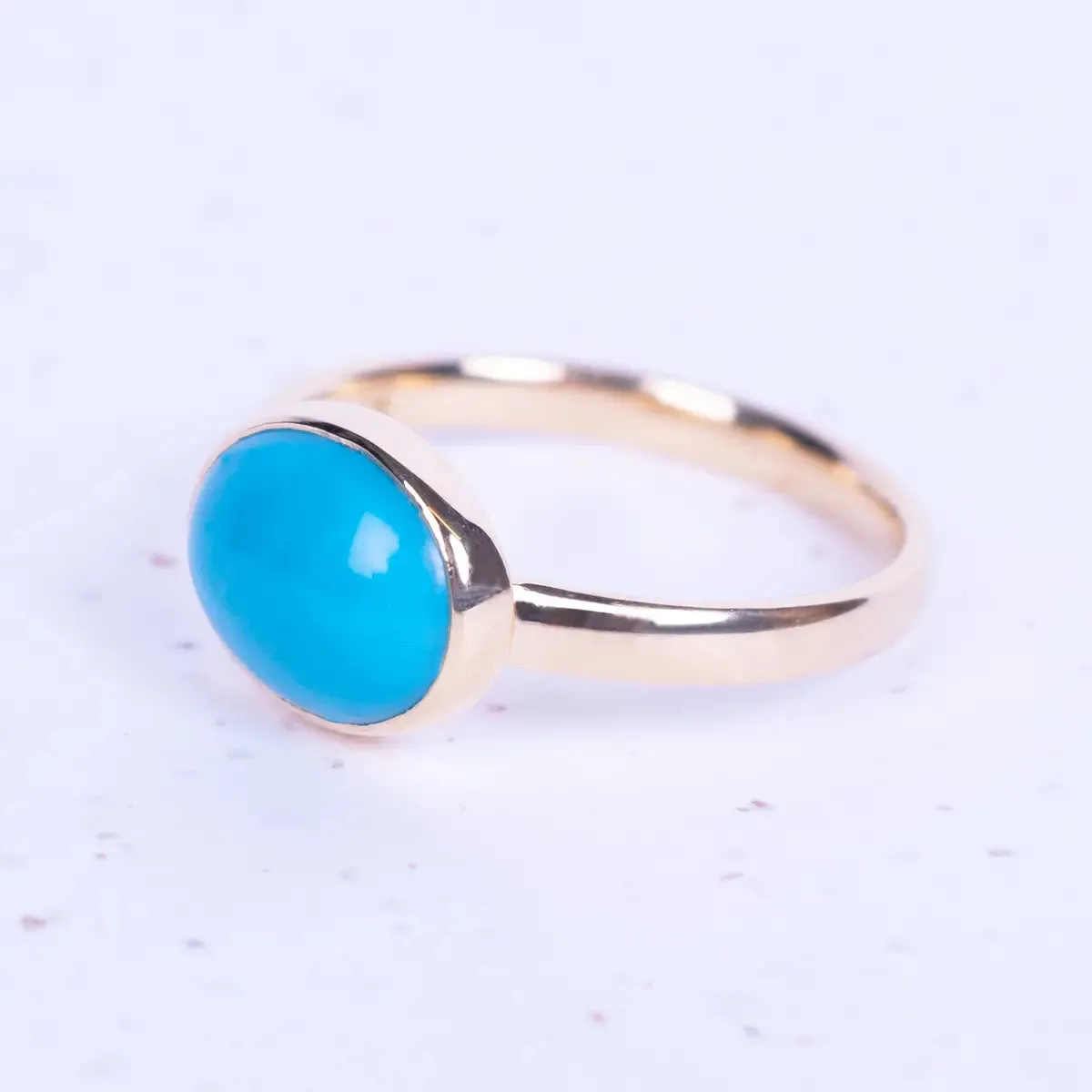 Jane Austen Turquoise Ring - 18ct Gold Replica
