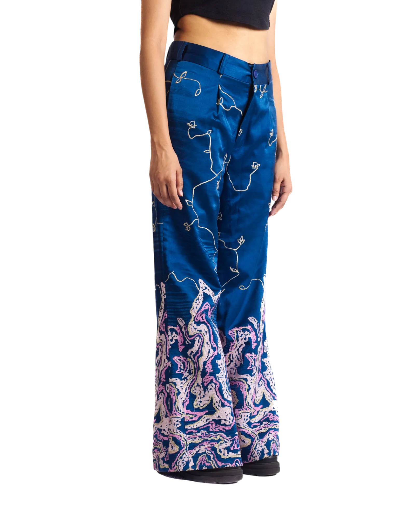 "TILLA" SILK TROUSERS
