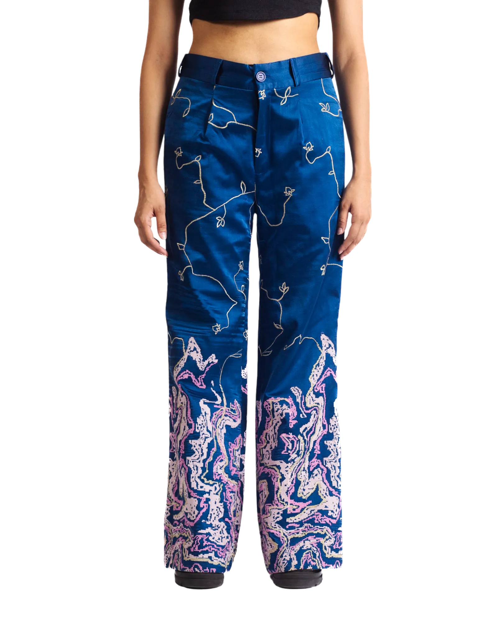 "TILLA" SILK TROUSERS
