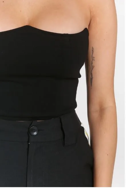 Strapless Black Tube Top