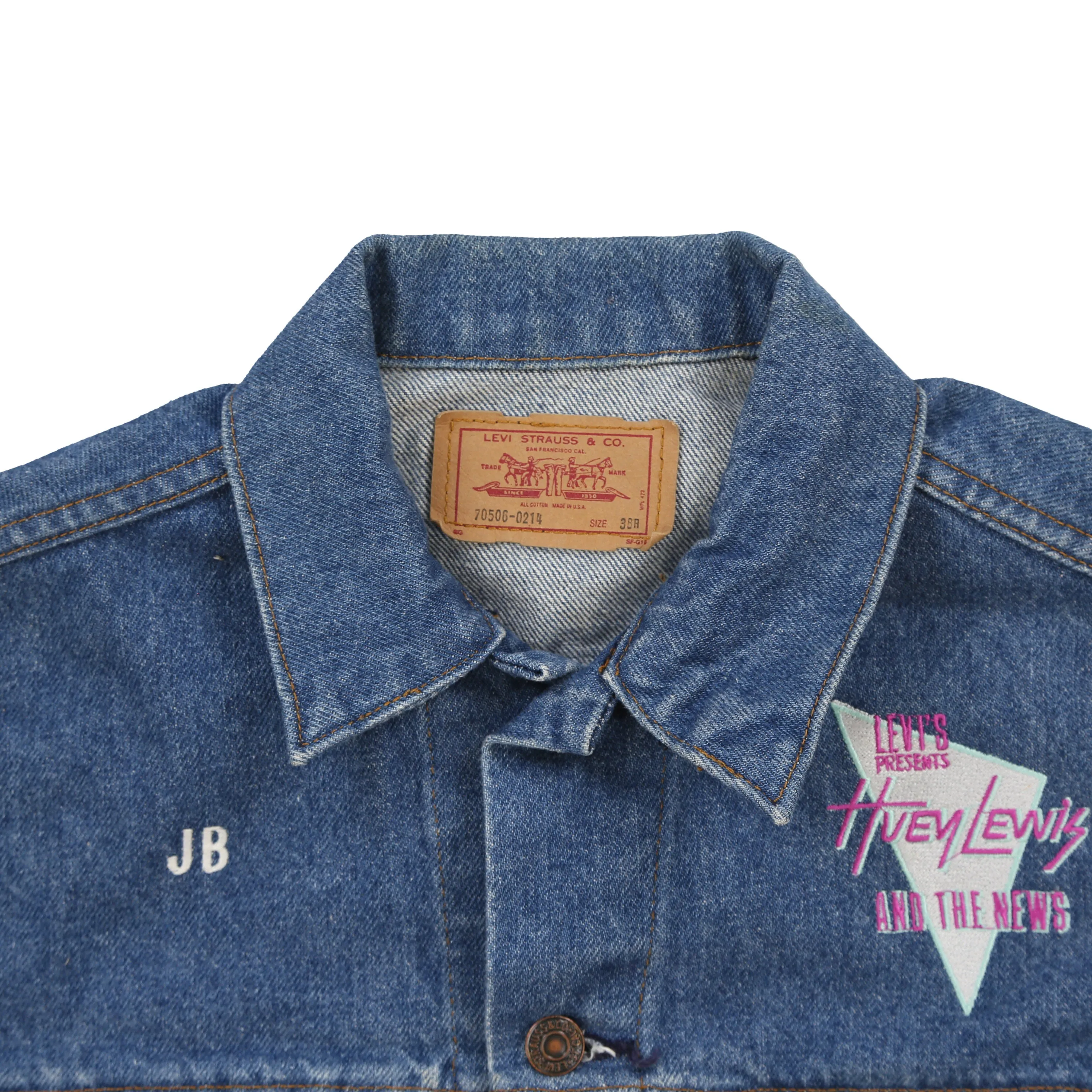 Vintage Levis Huey Lewis and the News Denim Trucker Jacket